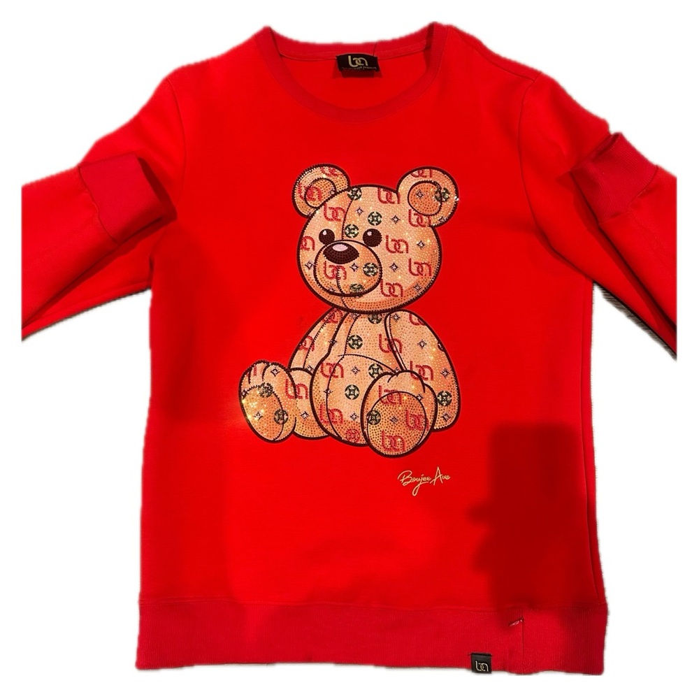 Blinged Out Red Crewneck Sweatshirt